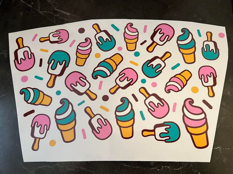 Ice Cream Theme Cold Cup Wrap