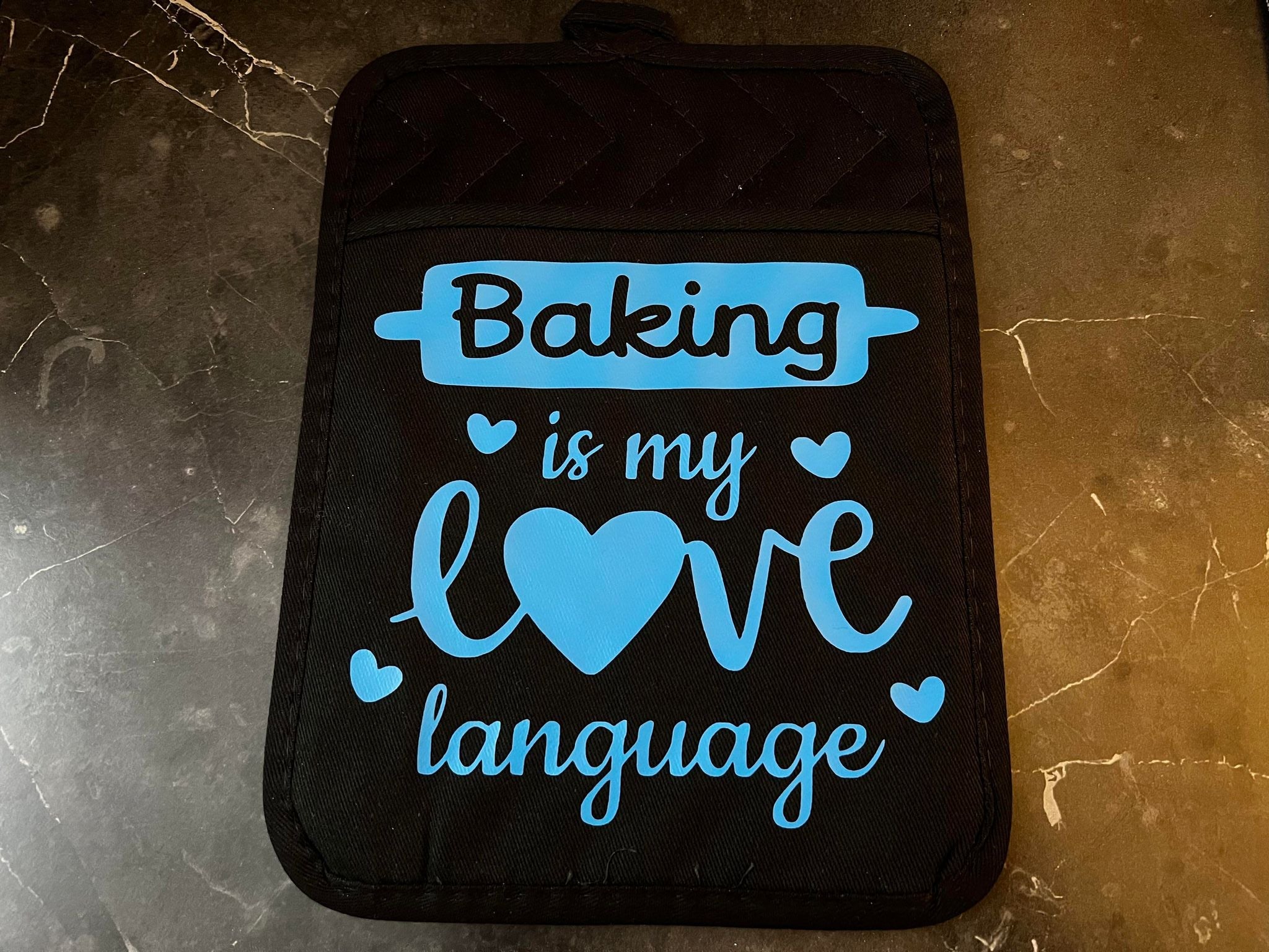 Baking is my love language Pot Holder