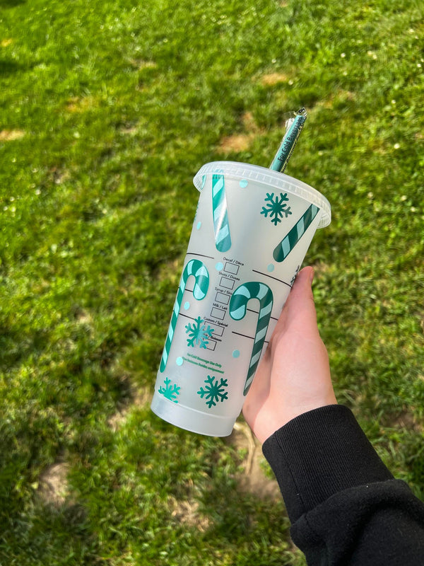 Candy Cane, Snowflakes and Bubbles Tumbler