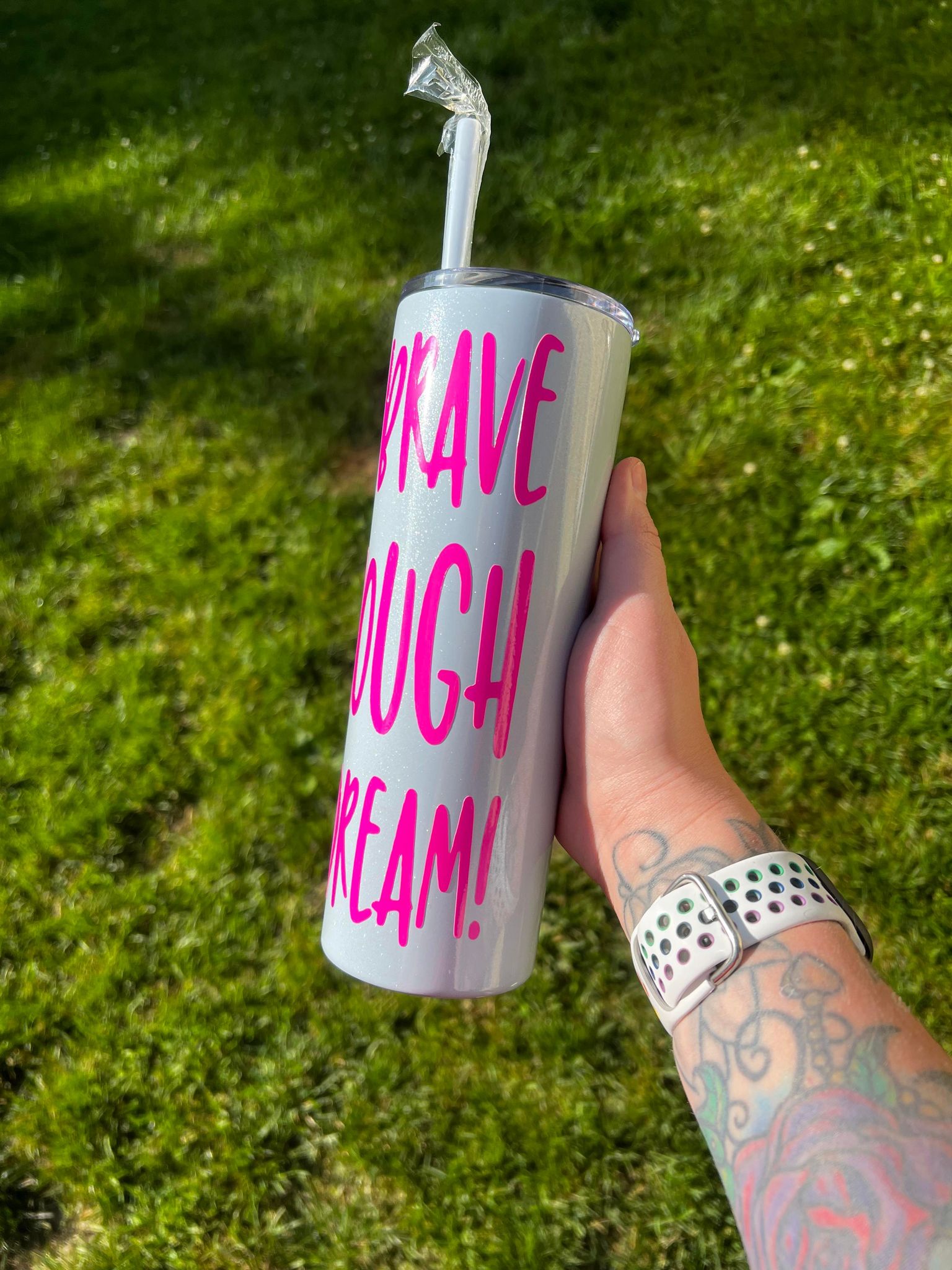 Be Brave Enough To Dream 20oz Skinny Tumbler