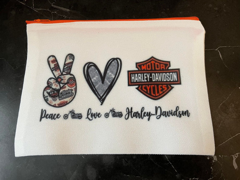 Peace Love HD Cosmetic Bag