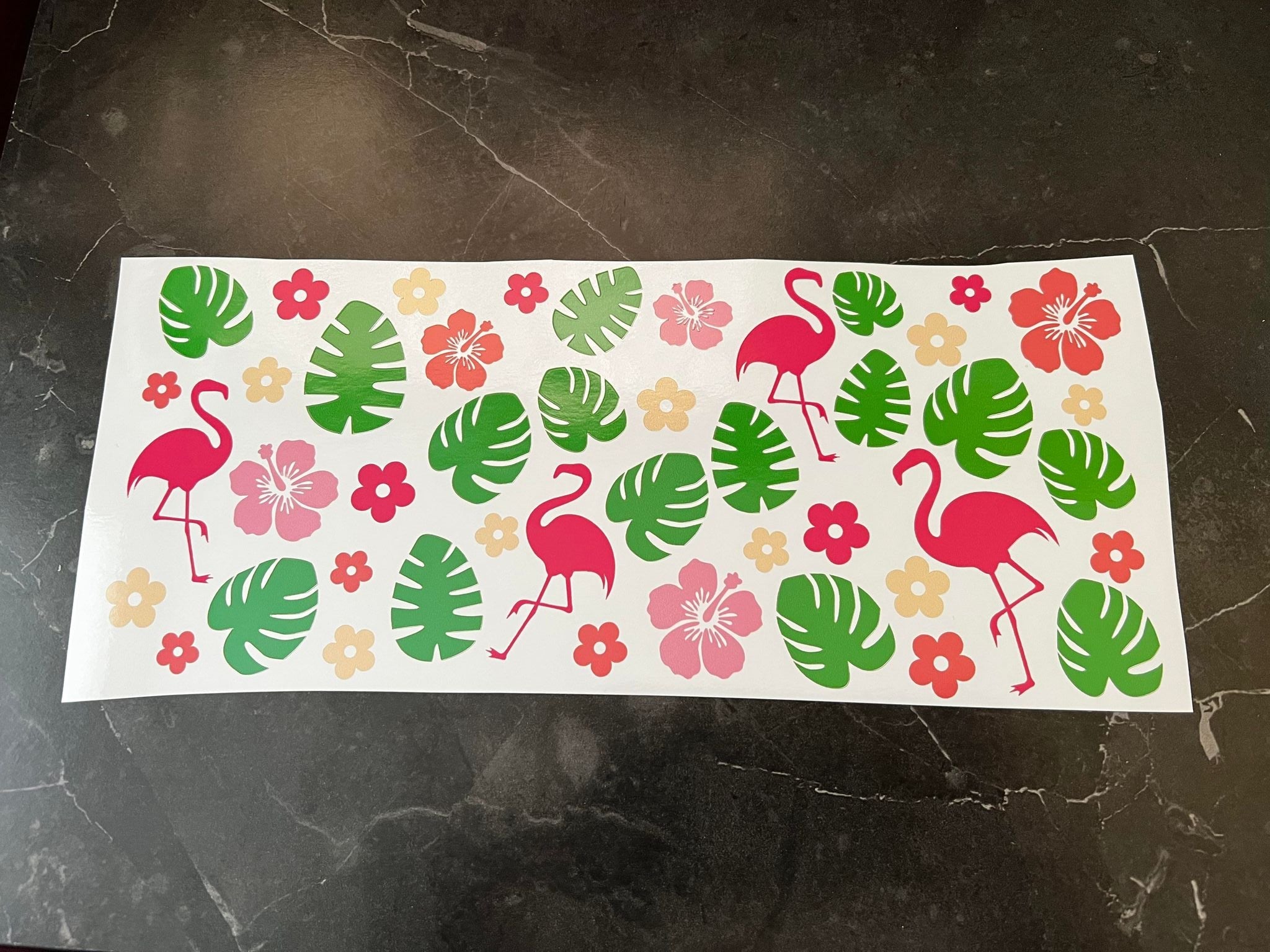 Flamingo Tropical Theme Libbey Wrap