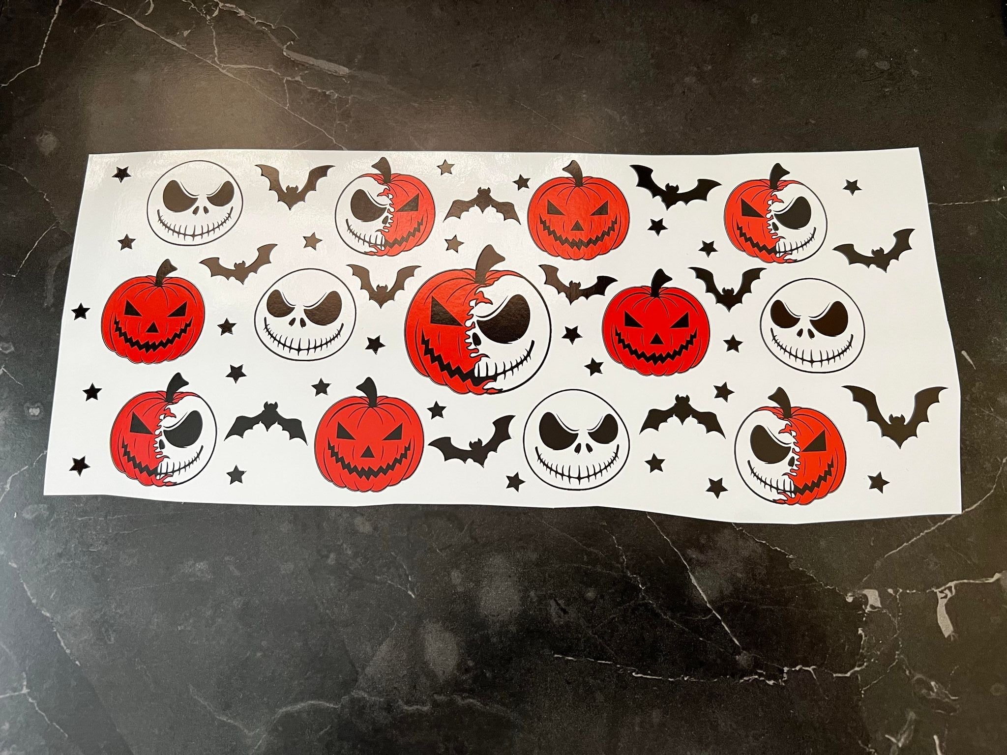 Pumpkin and Skull Theme Libbey Wrap