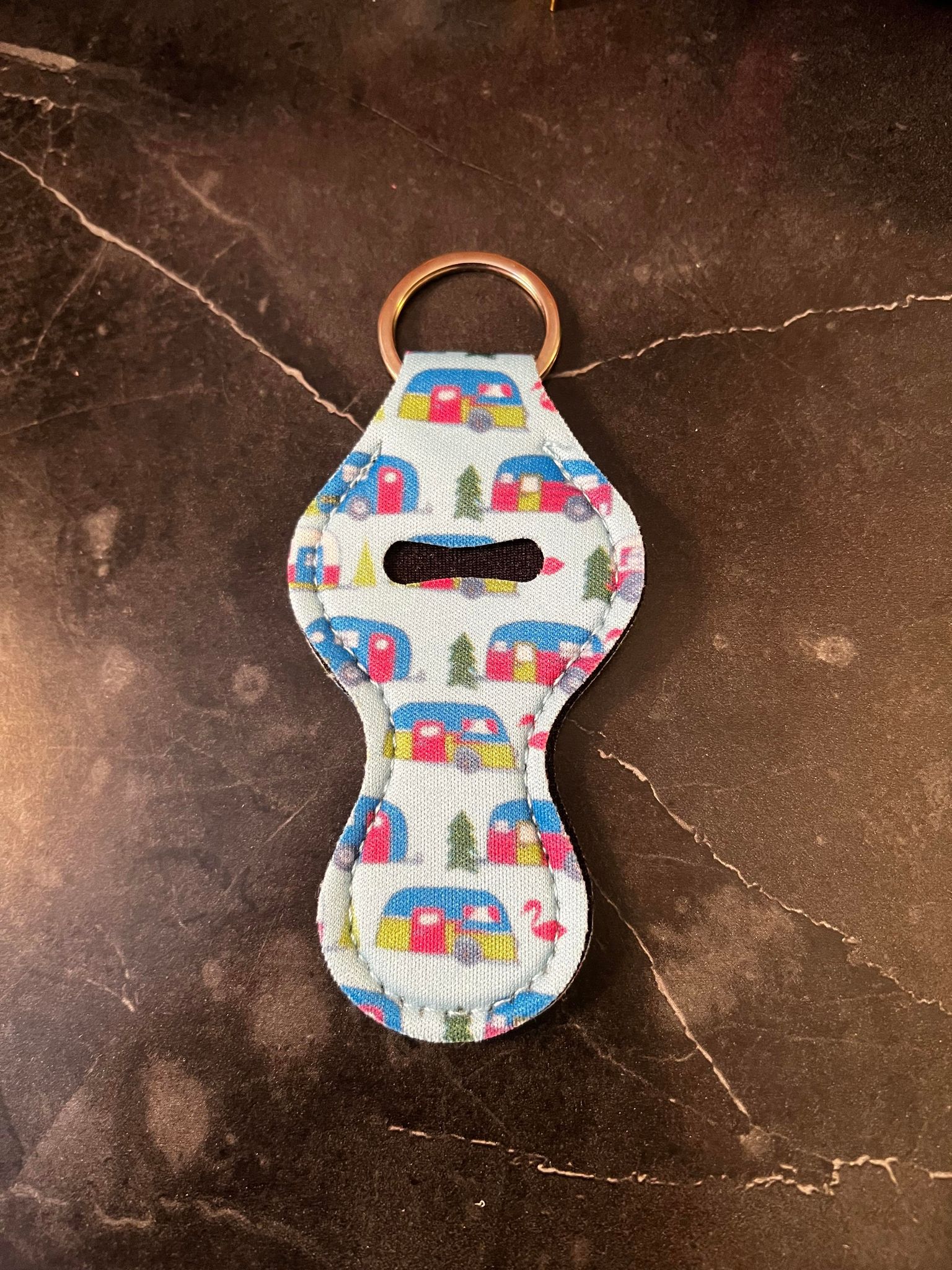 Camping Chapstick Holder Keychain