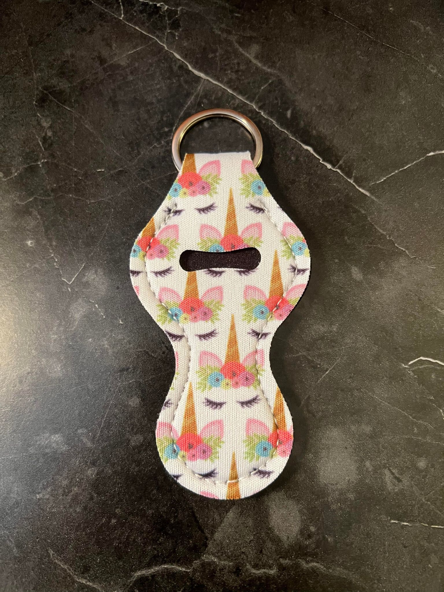 Unicorn Chapstick Holder Keychain