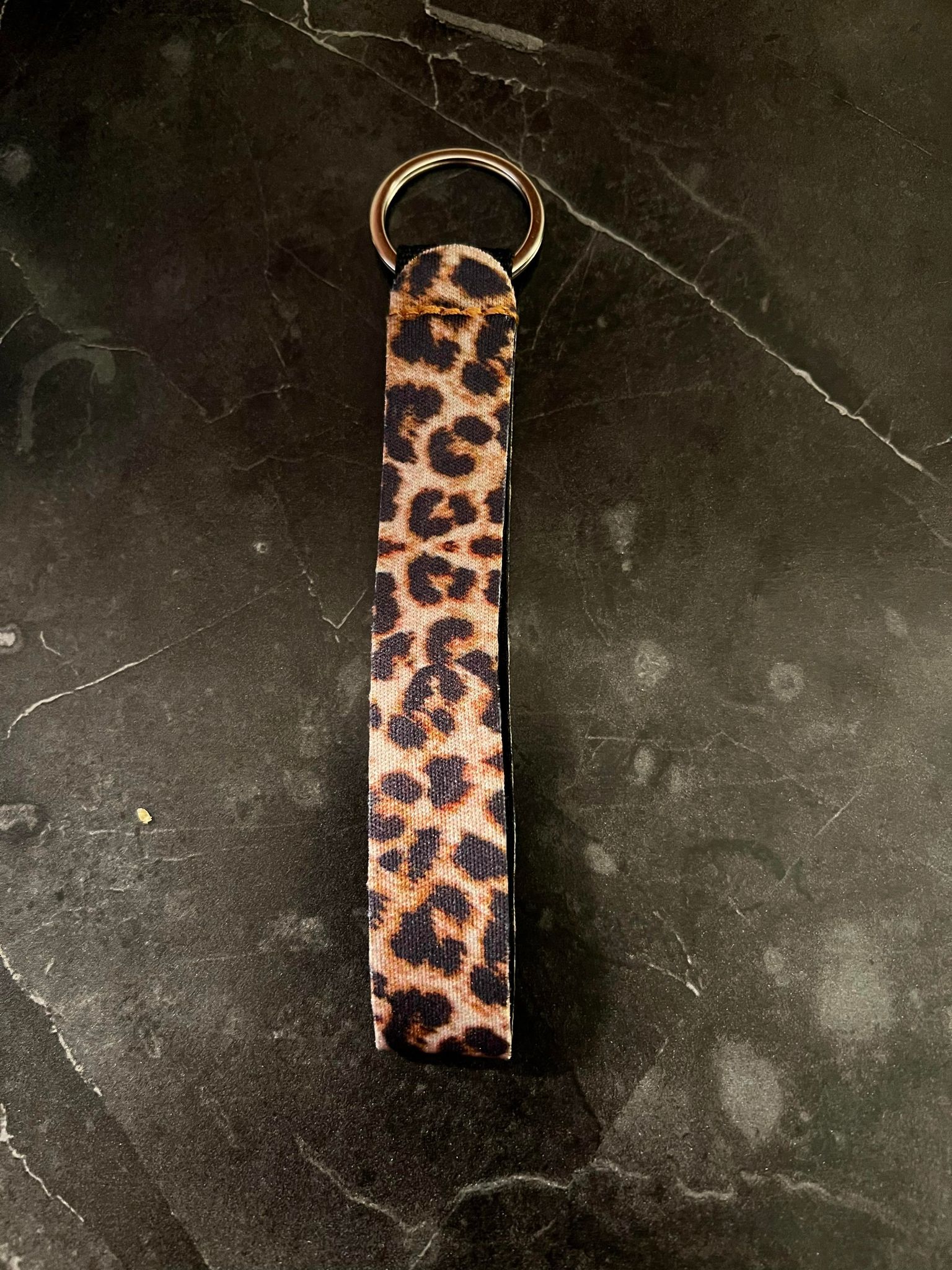 Large Cheetah Print Wristlet Keychain