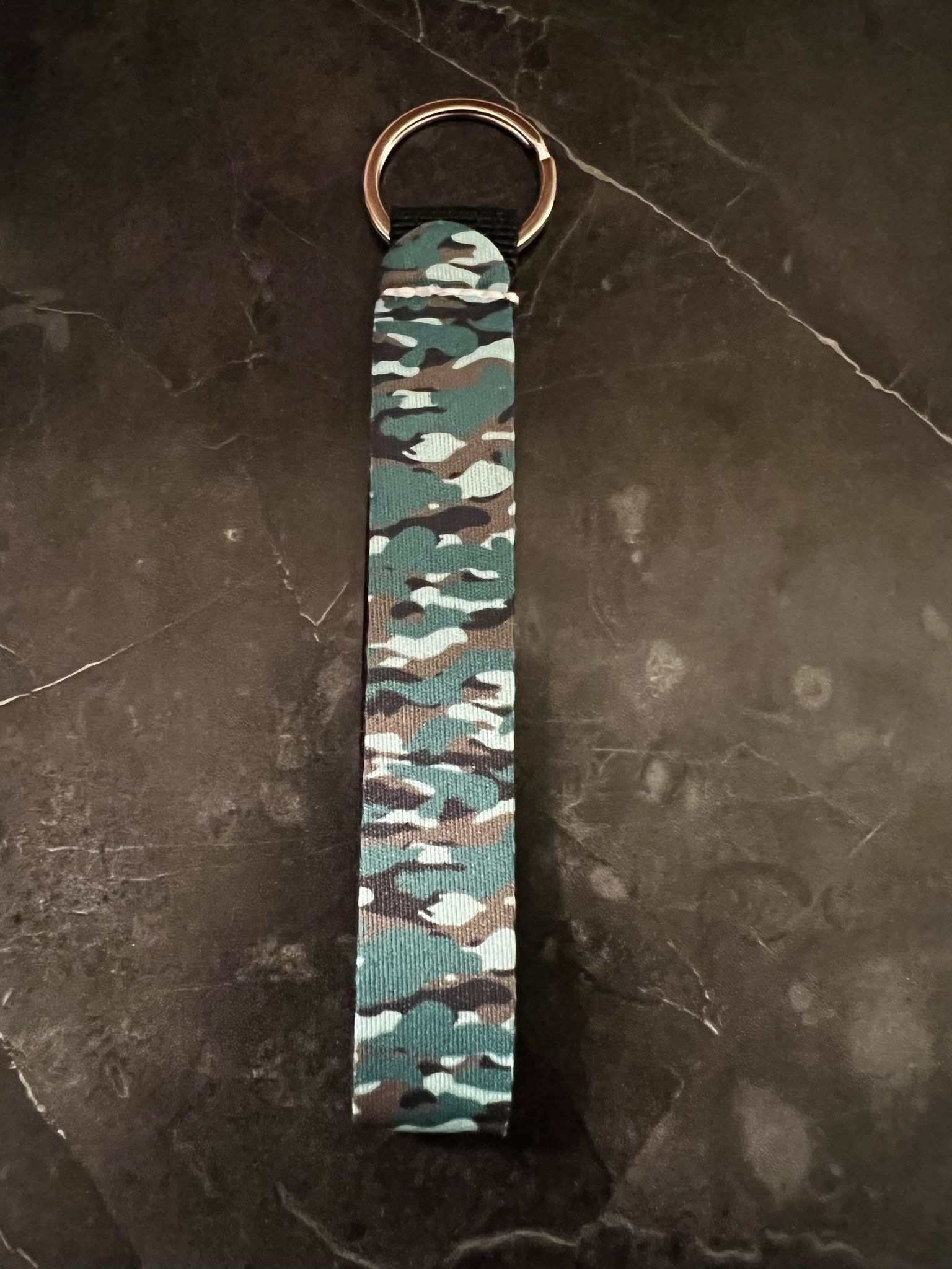 Small Camo Print Wristlet Keychain