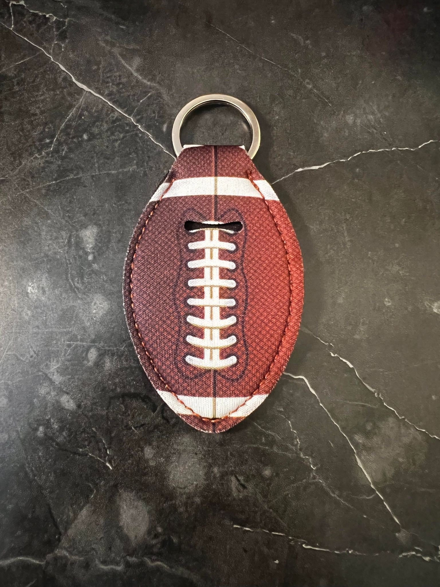Football Chapstick Holder Keychain