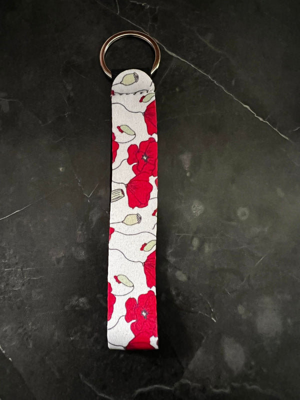 Floral Print Wristlet Keychain