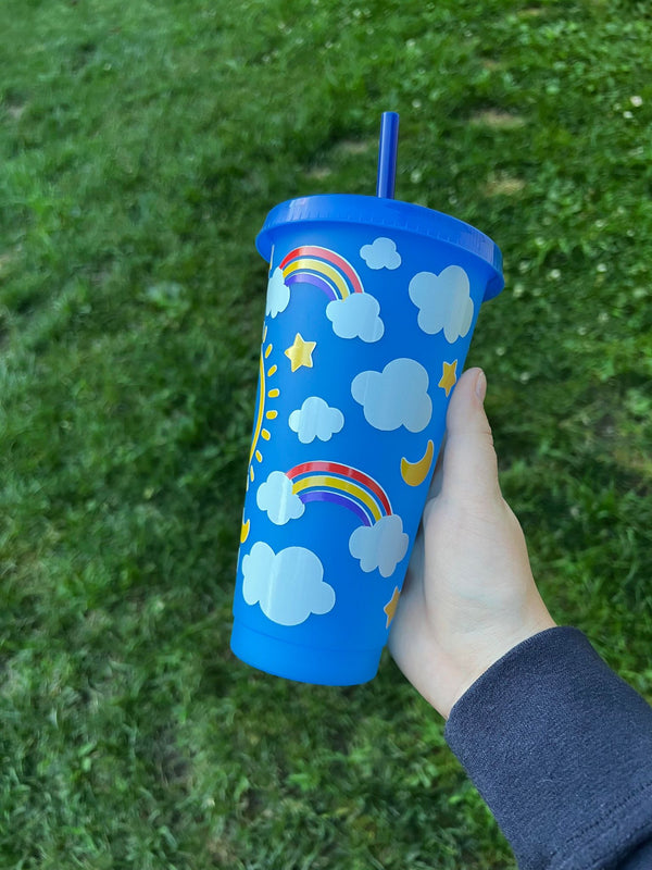Clouds and Rainbows Color Tumbler