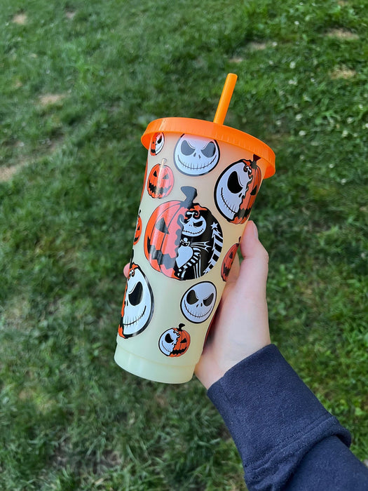 Scary Pumpkin Color Tumbler