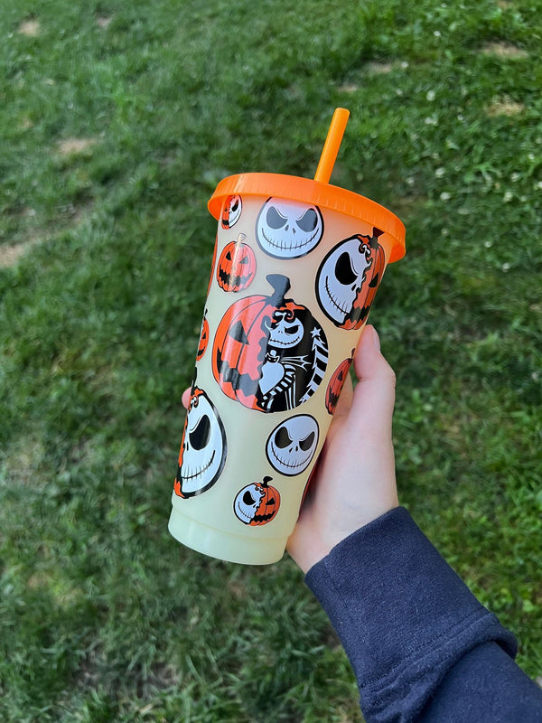 Scary Pumpkin Color Tumbler