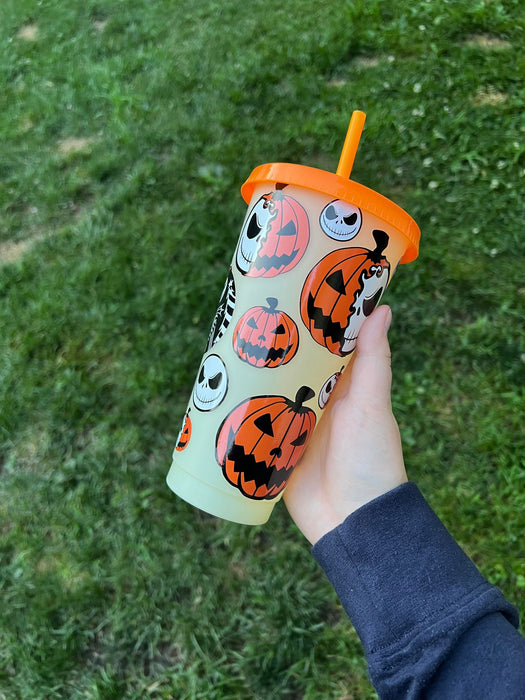 Scary Pumpkin Color Tumbler