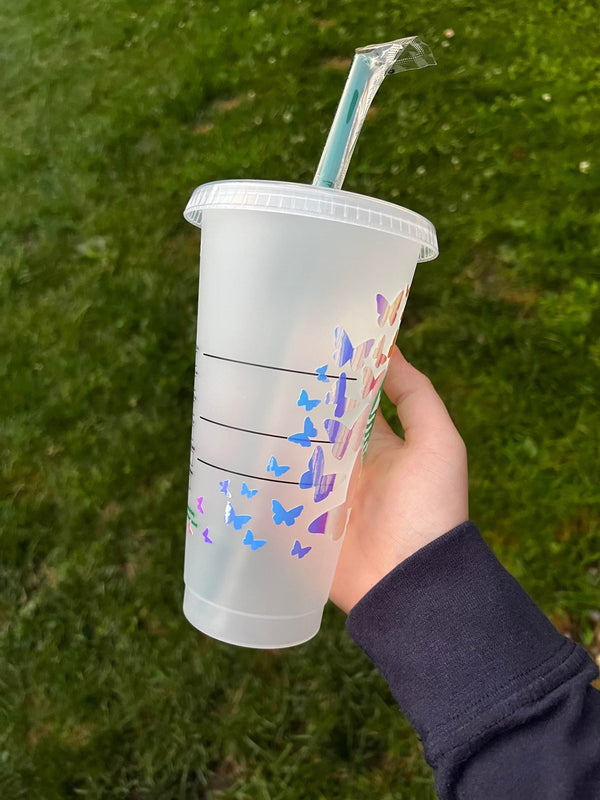 Holographic Butterfly Tumbler