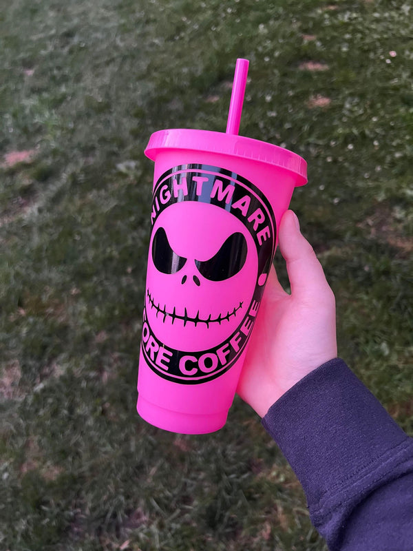 Nightmare Before Coffee Color Tumbler