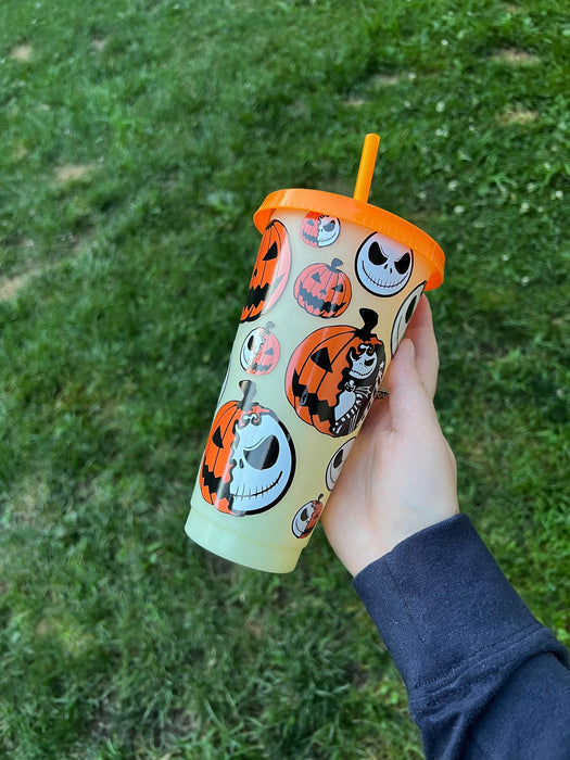 Scary Pumpkin Color Tumbler