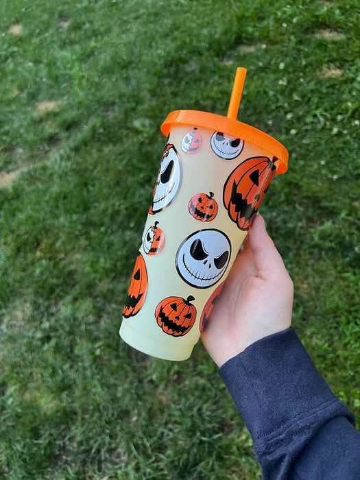 Scary Pumpkin Color Tumbler