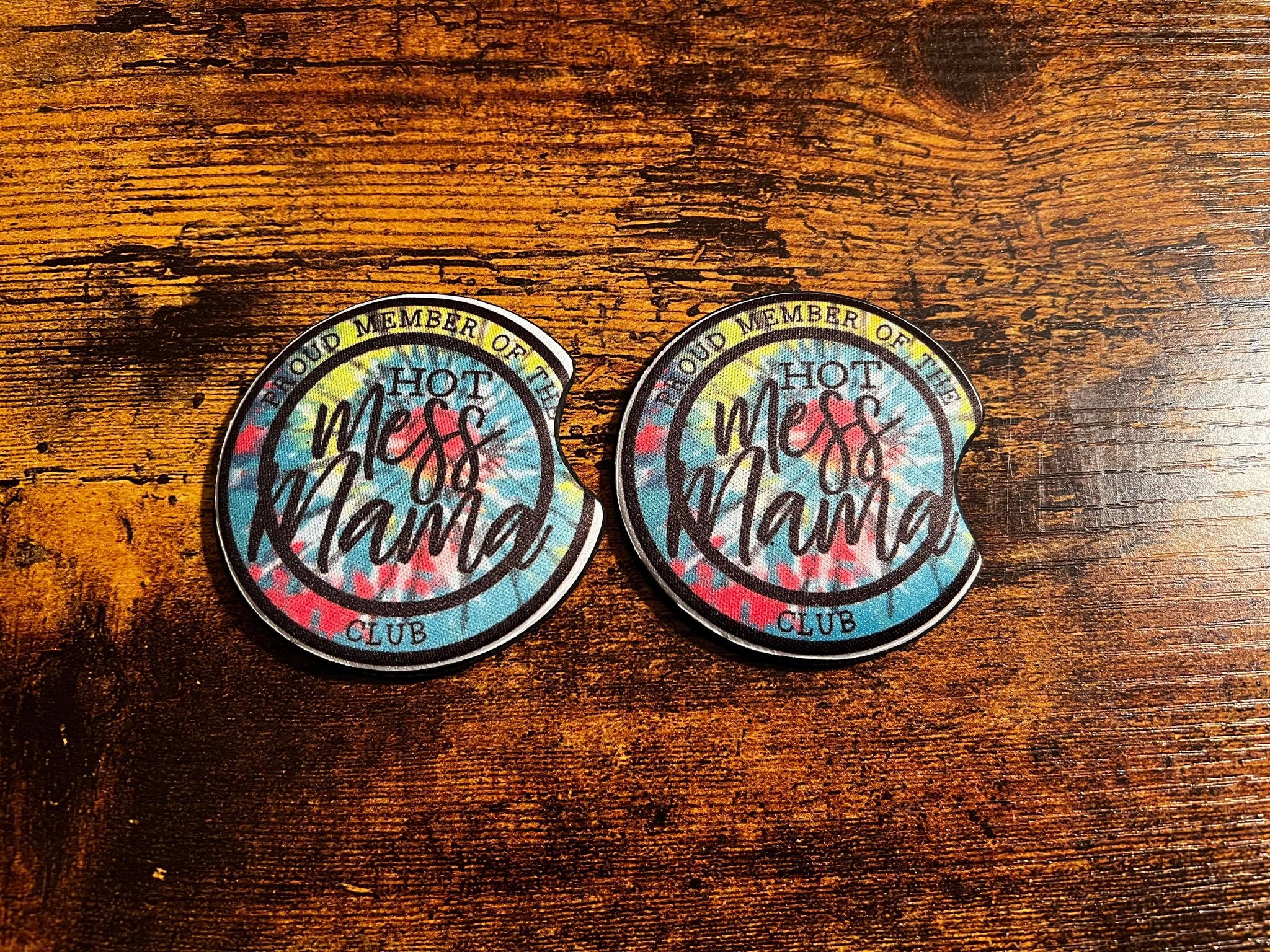 Hot Mess Mama Club Car Coasters