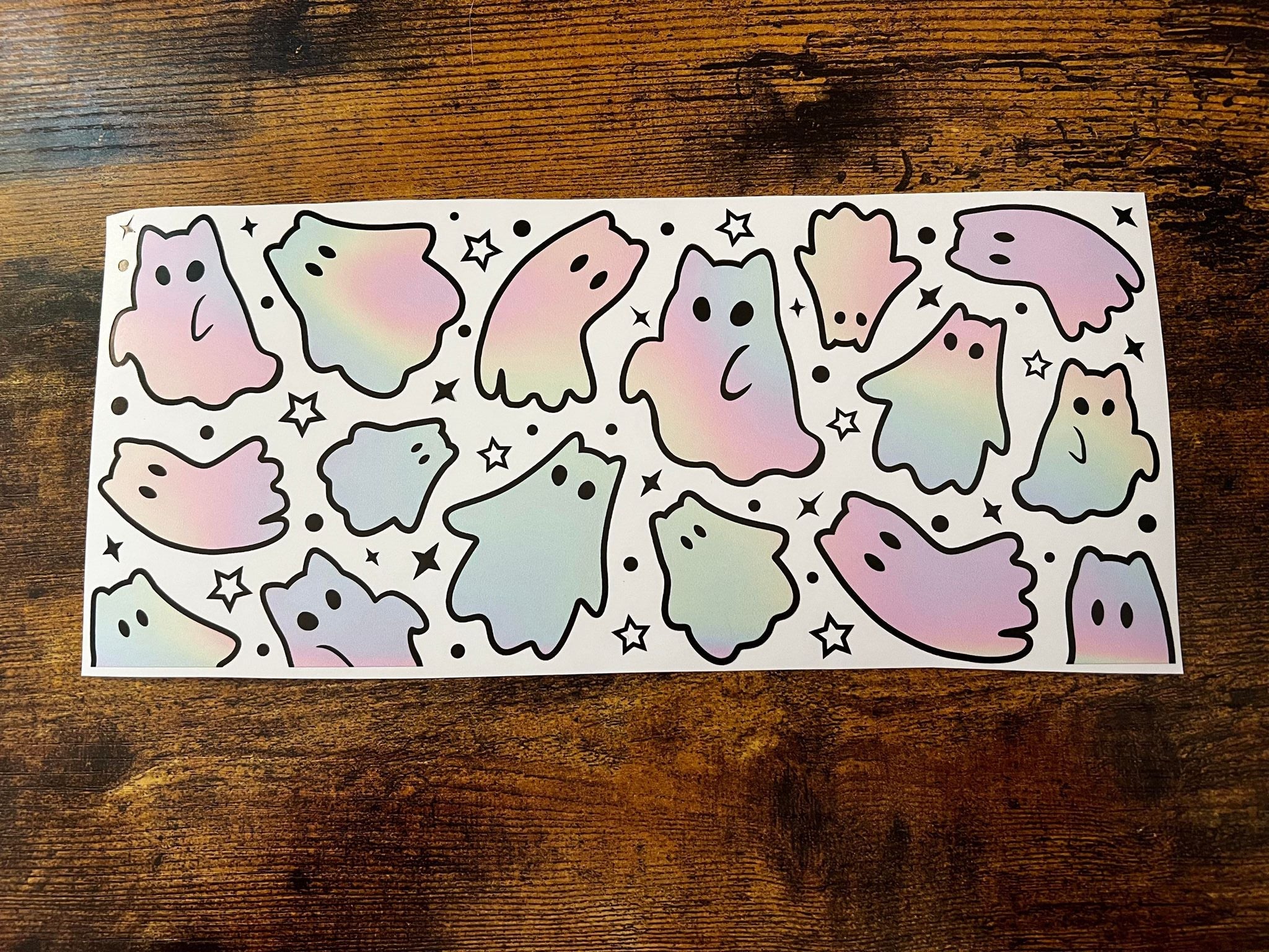 Pastel Ghost with Stars Theme Libbey Wrap