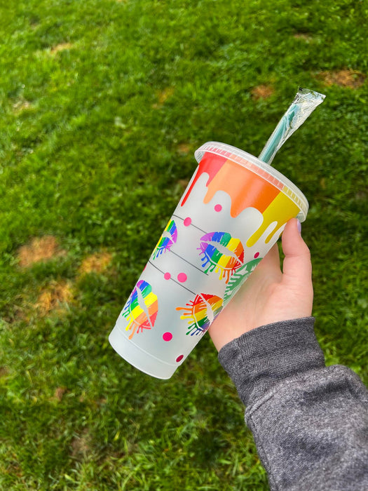 Rainbow Drip Tumbler