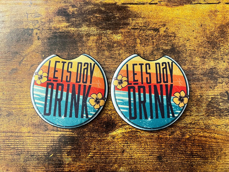 Let's Day Drink Car Coasters