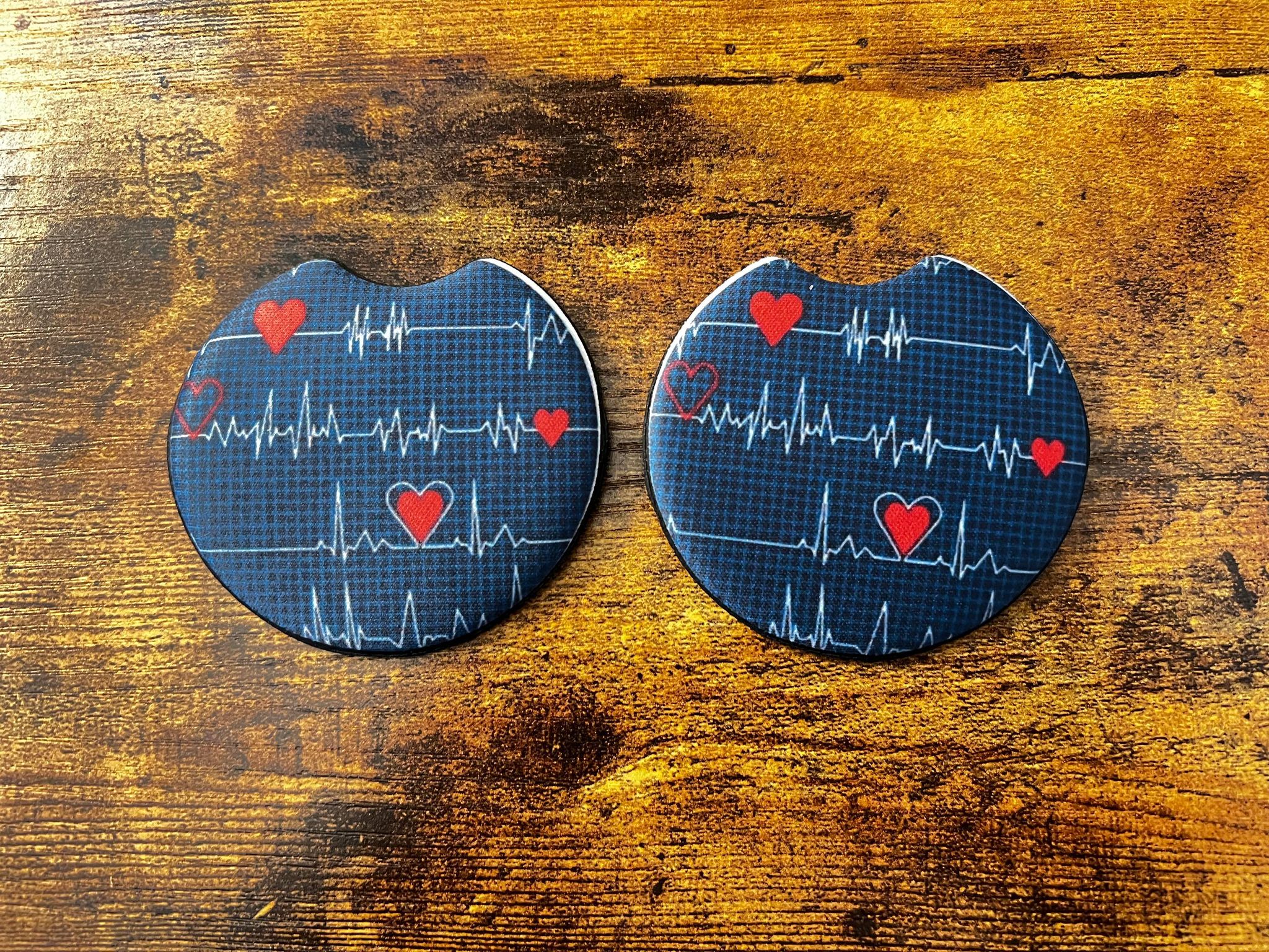 Heart Beat Car Coasters