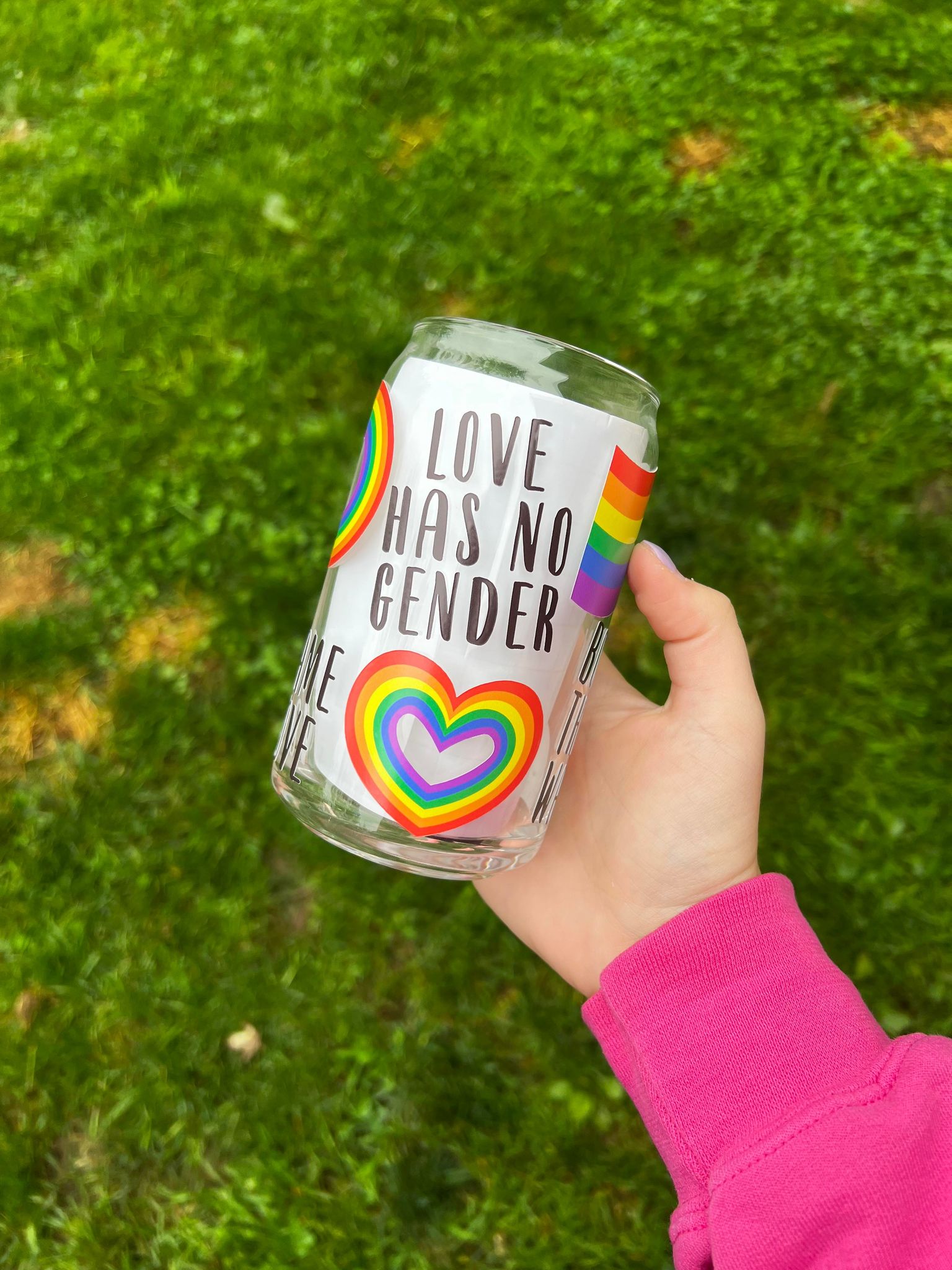 Love Has No Gender Libbey Can Glass