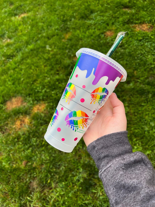 Rainbow Drip Tumbler