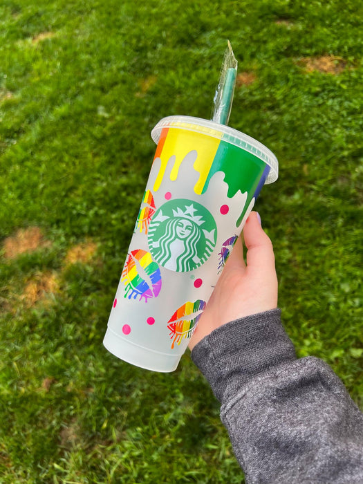 Rainbow Drip Tumbler