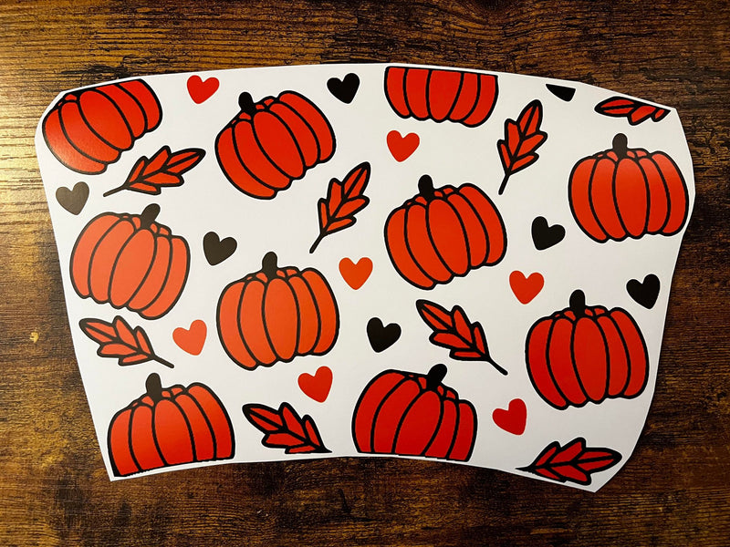 Fall Pumpkin Theme Cold Cup Wrap