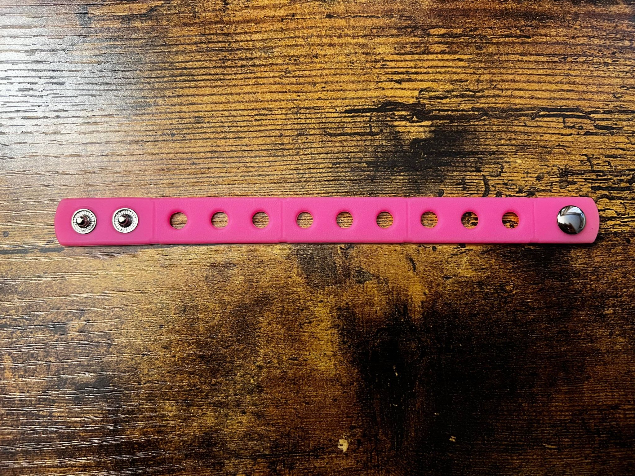 Croc Charm Bracelet Pink 2 size