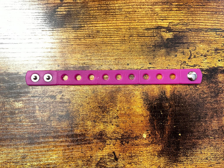 Croc Charm Bracelet Magenta 2 size