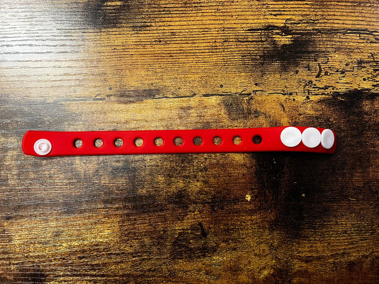 Croc Charm Bracelet Red 3 size