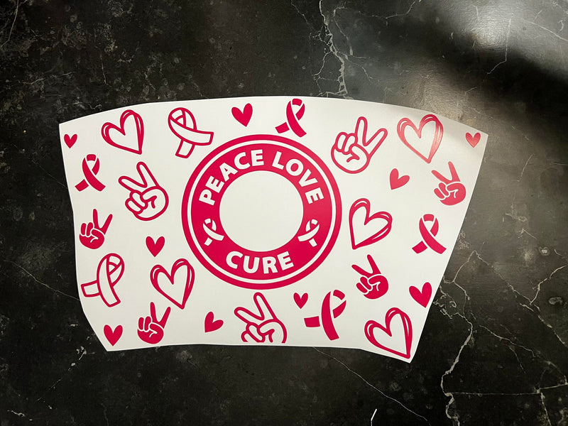 Peace Love Cure Cold Cup Wrap