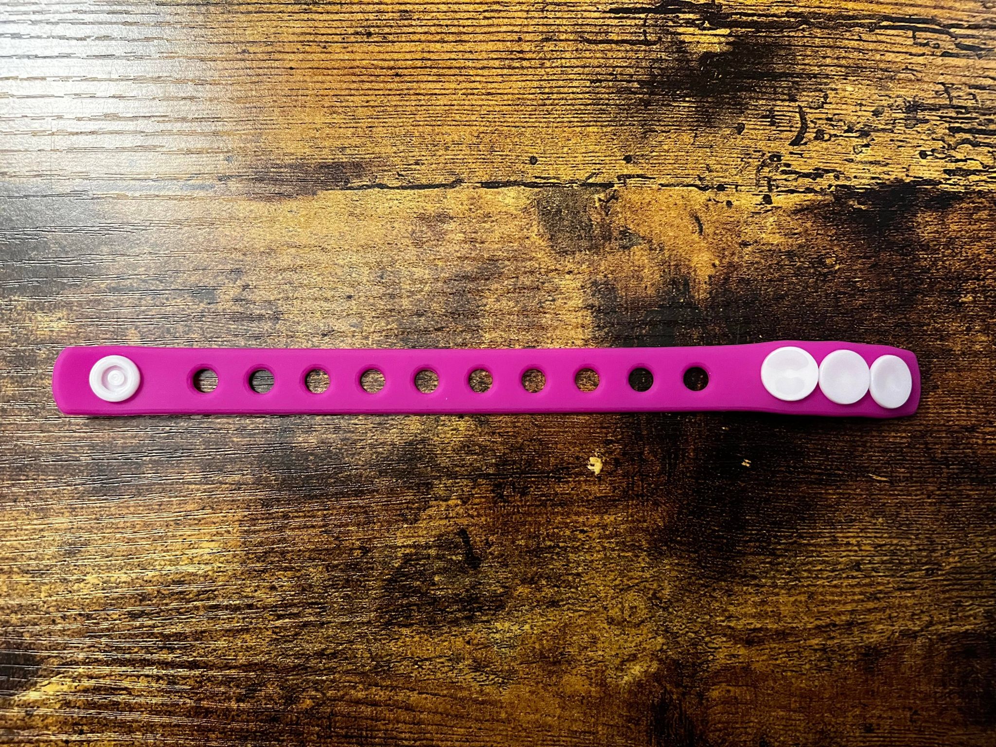 Croc Charm Bracelet Magenta 3 size