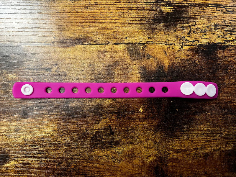 Croc Charm Bracelet Magenta 3 size