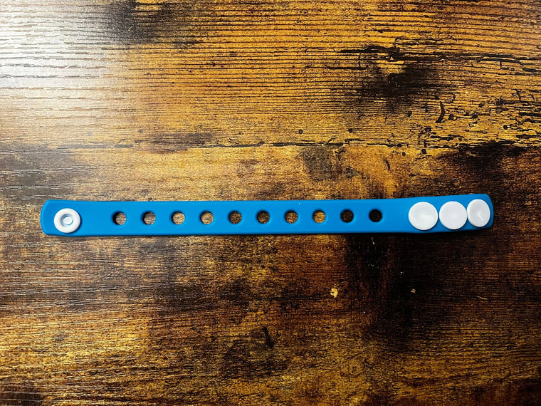 Croc Charm Bracelet Blue 3 size