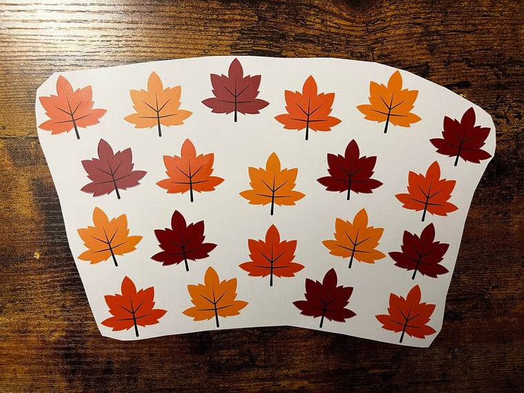 Colored Leaves Cold Cup Wrap