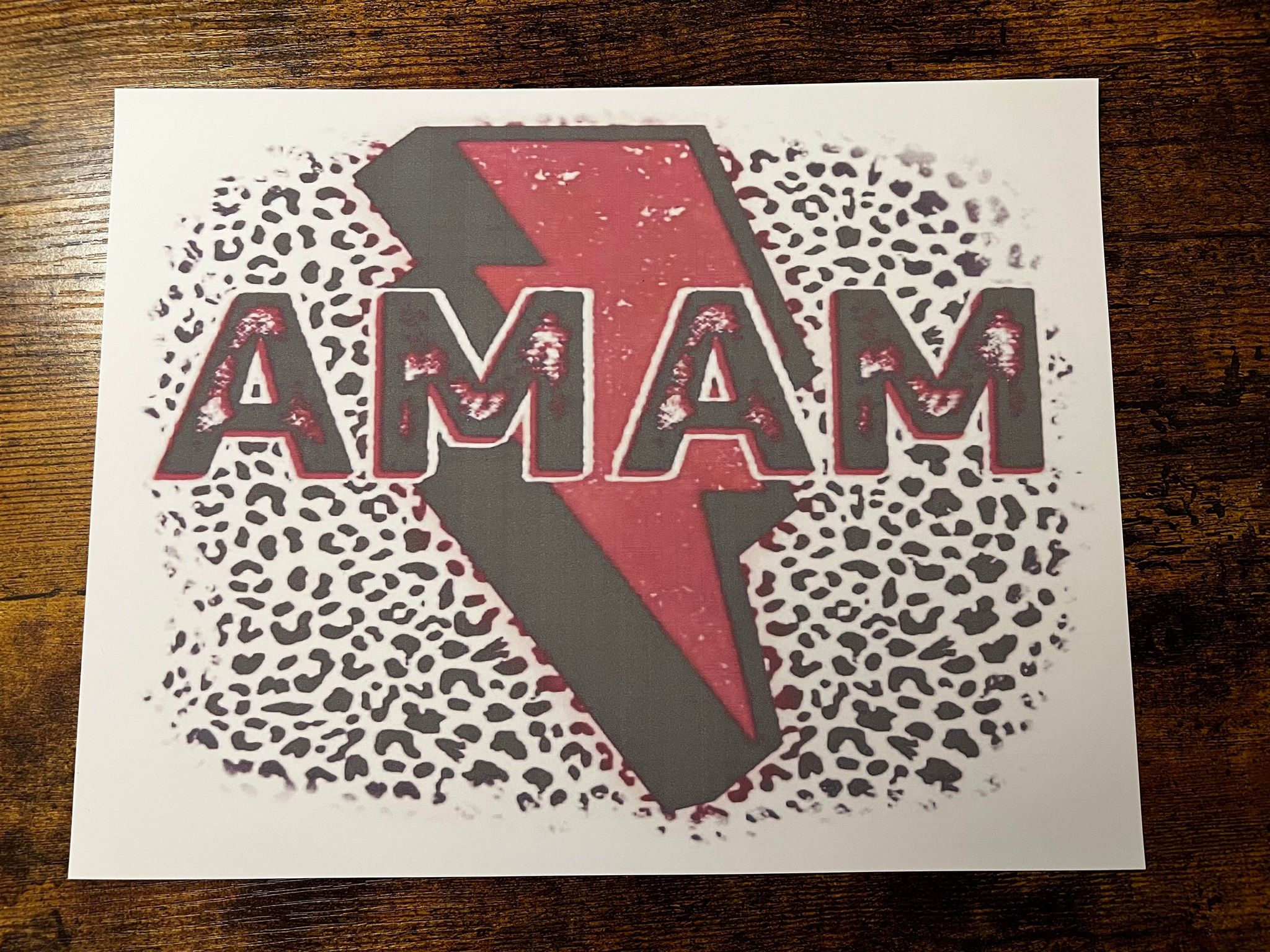 Mama Cheetah Lightning Sublimation Transfer