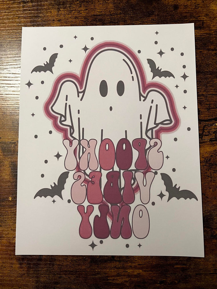 Spooky Vibes Only Sublimation Transfer