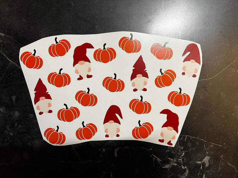 Gnomes and Pumpkins Cold Cup Wrap