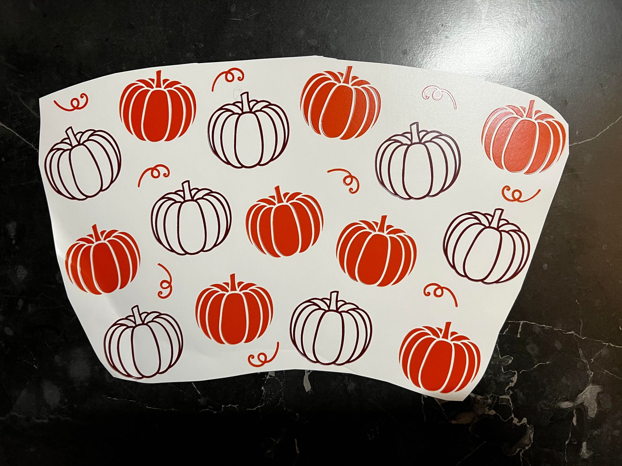 Orange and White Pumpkins Cold Cup Wrap