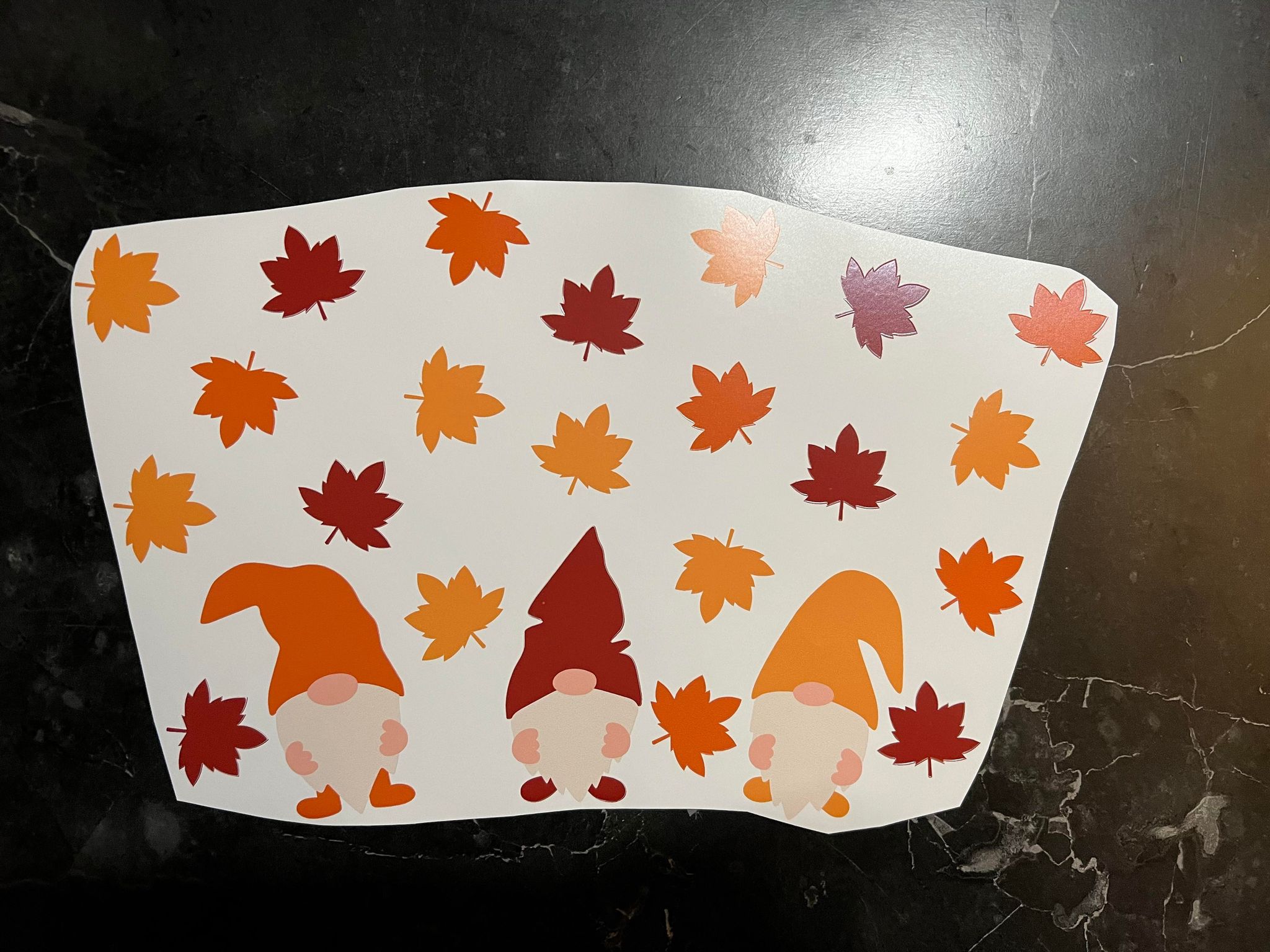 Gnomes and Leaves Cold Cup Wrap