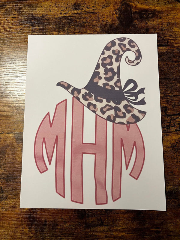 MHM with Witch Hat Sublimation Transfer