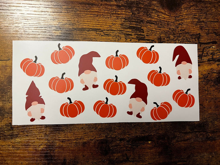 Gnomes and Pumpkins Libbey Wrap