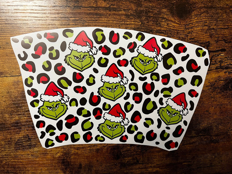 Green and Red Cheetah Cold Cup Wrap