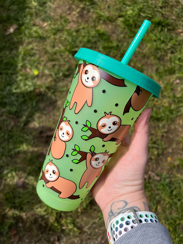 Sloth Theme Color Tumbler