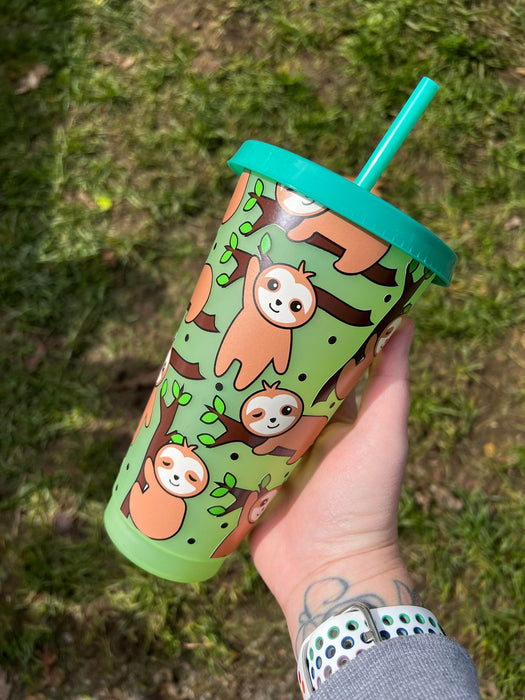 Sloth Theme Color Tumbler