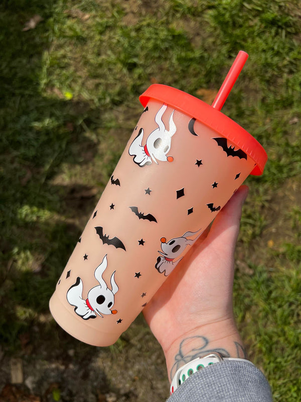 Dog with Stars and Bats Theme Tumbler