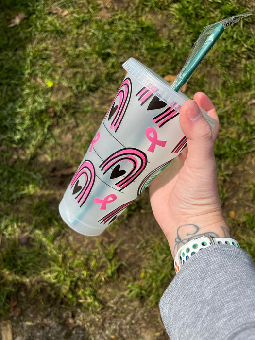 Breast Cancer Rainbows Tumbler